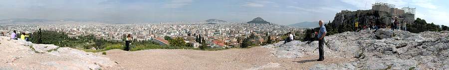 2006 04 06 1145 Atenai nuo Areopago panorama10