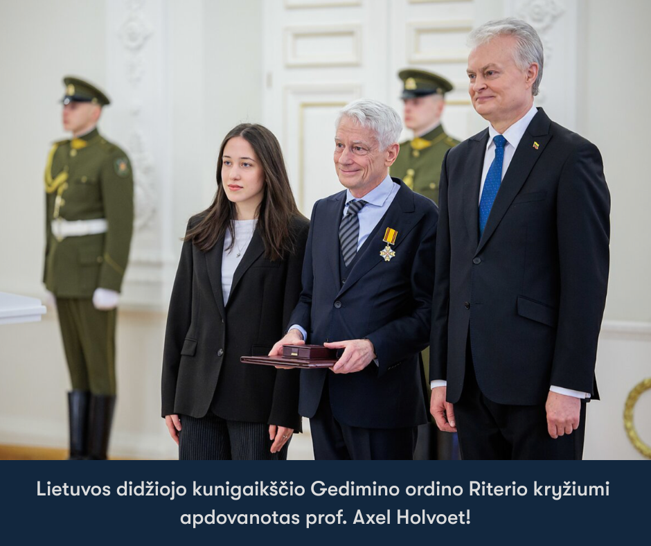 Lietuvos didžiojo kunigaikščio Gedimino ordino Riterio kryžiumi apdovanotas prof. Axel Holvoet copy