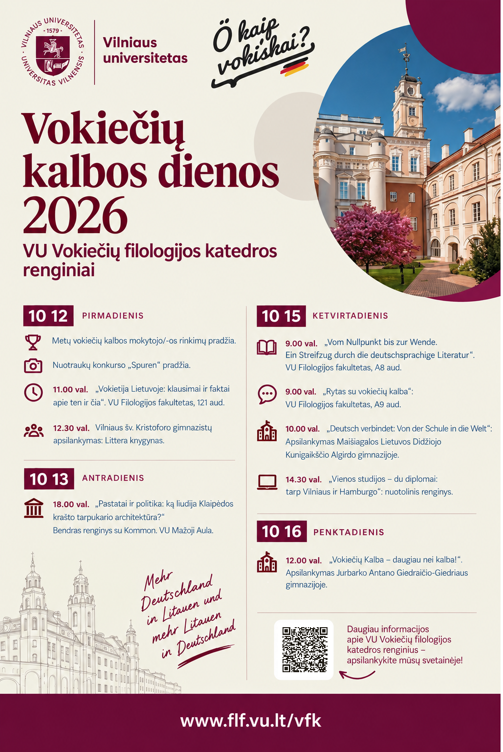 Vokiečių kalbos dienos 2026 plakatas