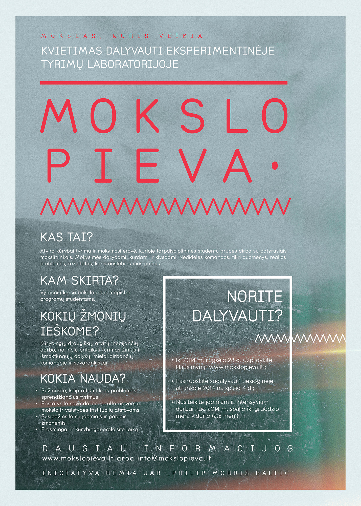 Mokslo pieva kvietimas studentams